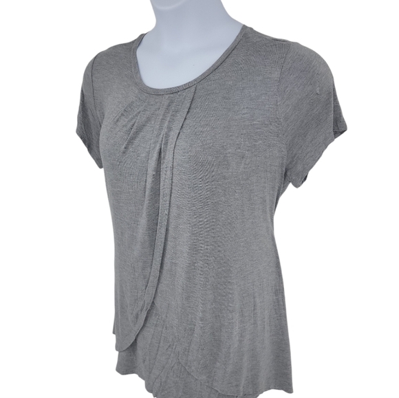 a:glow Gray Short-sleeve maternity shirt - Picture 3 of 12